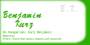 benjamin kurz business card