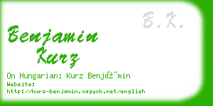 benjamin kurz business card